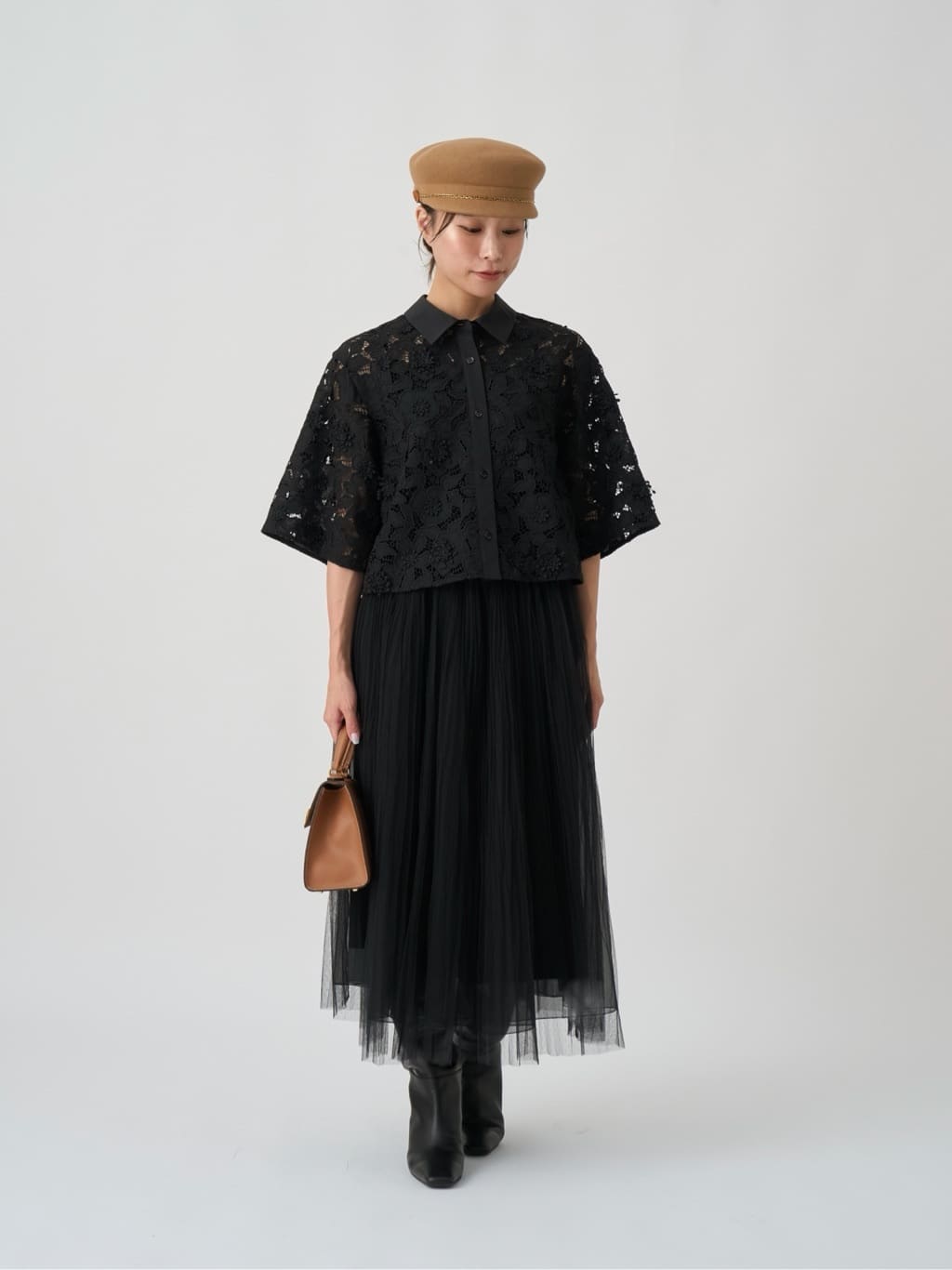 ANAYI | レース刺繍クロップドシャツ | Rakuten Fashion(楽天
