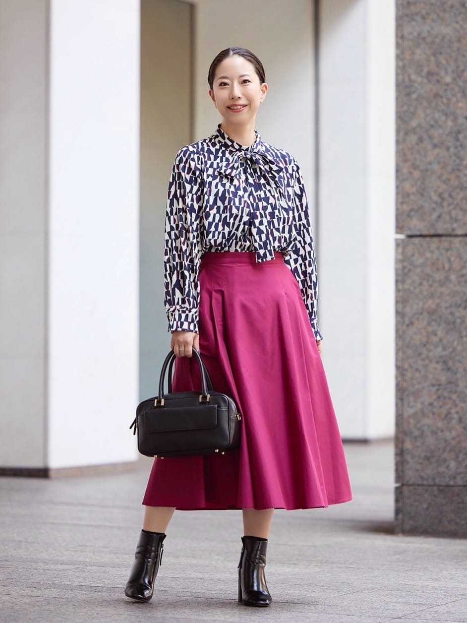 AMACAのピアットプリントブラウスを使ったコーディネートを紹介します。｜Rakuten Fashion(楽天ファッション／旧楽天ブランドアベニュー)6220727