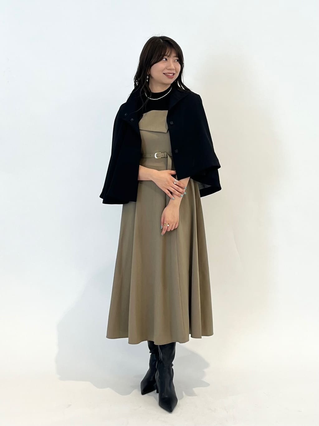 Vinのリブニットドッキングビスチェワンピースを使ったコーディネートを紹介します。｜Rakuten Fashion(楽天ファッション／旧楽天ブランドアベニュー)6223924