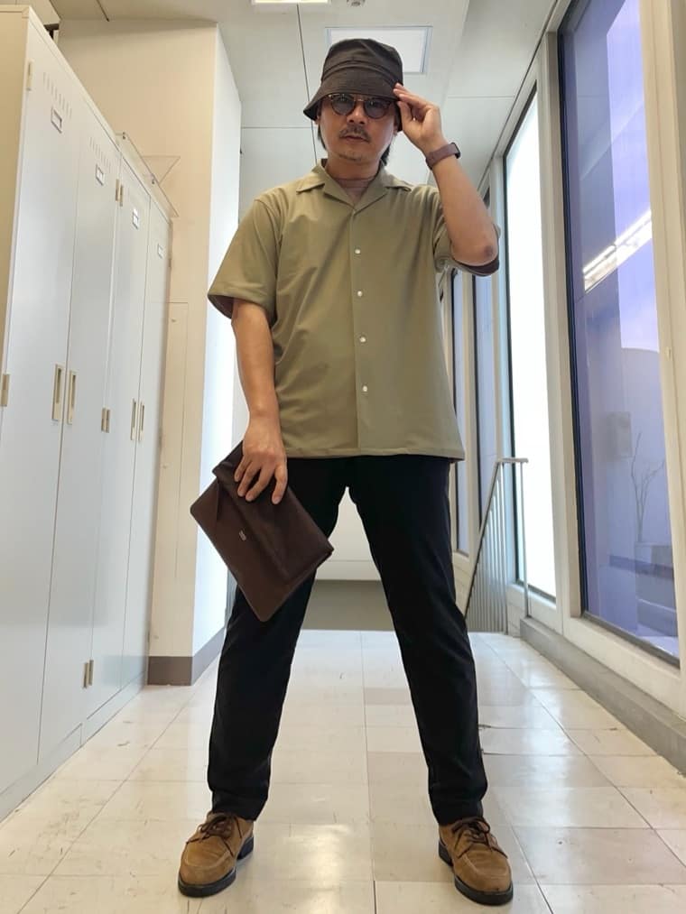 TAKEO KIKUCHIの【COOL CITY WEAR】エアートール オープンカラーシャツ /接触冷感・通気性を使ったコーディネートを紹介します。｜Rakuten Fashion(楽天ファッション／旧楽天ブランドアベニュー)6225338