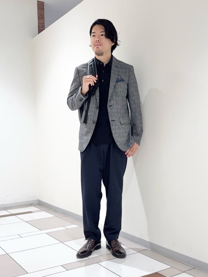 TAKEO KIKUCHIの【抗菌防臭】COOL DOTS(R)ドビープリント ジャケットを使ったコーディネートを紹介します。｜Rakuten Fashion(楽天ファッション／旧楽天ブランドアベニュー)6232668