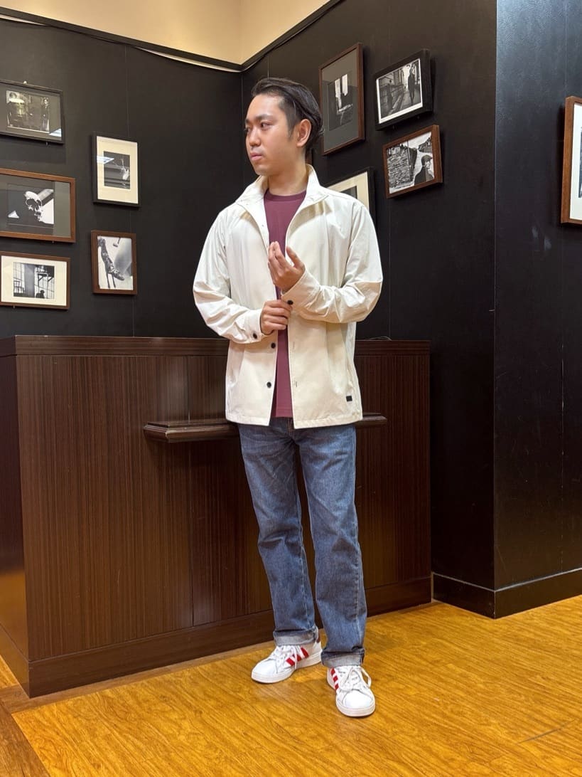 TAKEO KIKUCHIの【3D ナイロン ストレッチ】スタンドカラー シャツブルゾンを使ったコーディネートを紹介します。｜Rakuten Fashion(楽天ファッション／旧楽天ブランドアベニュー)6233866