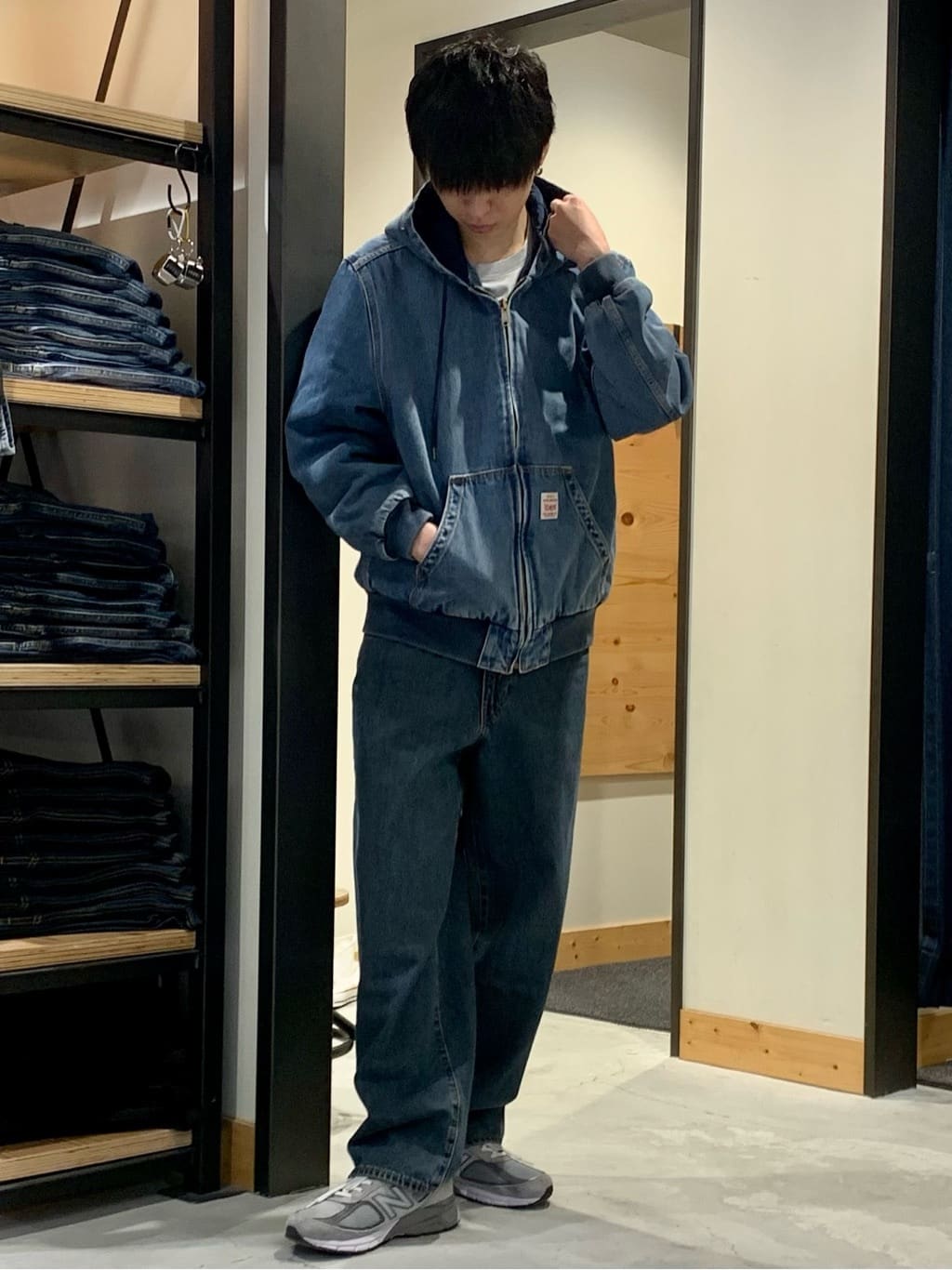 Levi'sのWORKWEAR POTRERO デニム フーディー ミディアムインディゴ