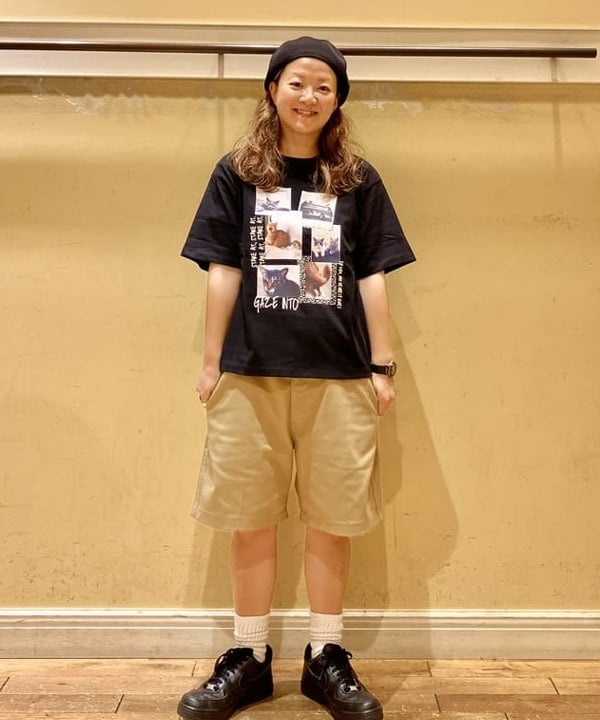 BEAMS HEARTのネコ フォト コラージュ Tシャツを使ったコーディネートを紹介します。｜Rakuten Fashion(楽天ファッション／旧楽天ブランドアベニュー)6241542
