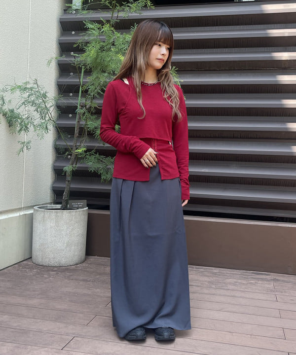 BEAMS HEARTのカーディガン * タンクトップ レイヤード プルオーバーを使ったコーディネートを紹介します。｜Rakuten Fashion(楽天ファッション／旧楽天ブランドアベニュー)6241789