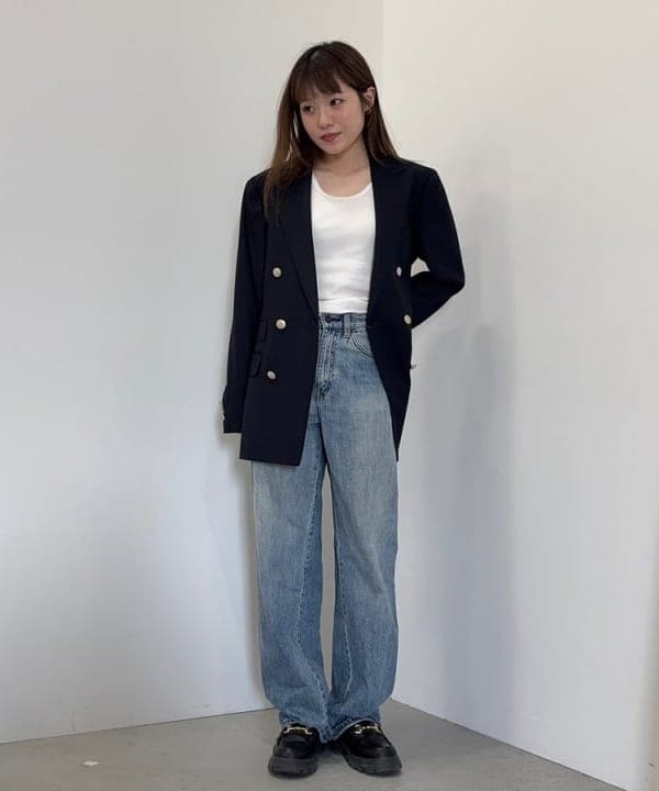 BEAMS HEARTの6ボタン ダブルブレステッド ブレザー ジャケットを使ったコーディネートを紹介します。｜Rakuten Fashion(楽天ファッション／旧楽天ブランドアベニュー)6241884
