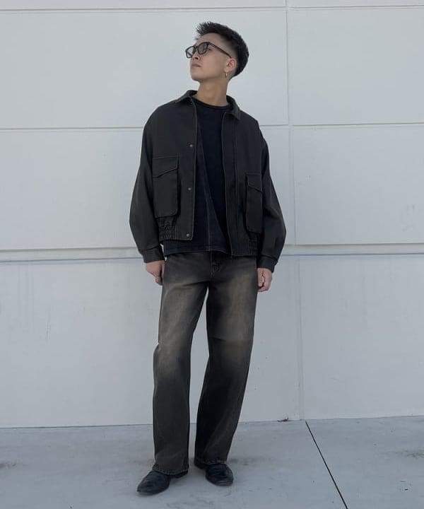 BEAMS HEARTのBEAMS HEART｜クラシック フェイクレザー ブルゾン｜メンズ アウター ジャケット｜合成皮革 リラックスフィット ヴィンテージ風｜秋冬を使ったコーディネートを紹介します。｜Rakuten Fashion(楽天ファッション／旧楽天ブランドアベニュー)6241962