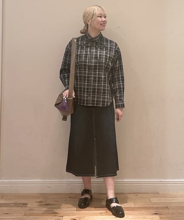 BEAMS HEARTの細ボウタイ チェック シャツを使ったコーディネートを紹介します。｜Rakuten Fashion(楽天ファッション／旧楽天ブランドアベニュー)6242194
