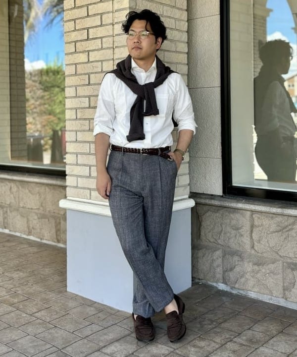 BEAMS HEARTのアルビニ カラミ カッタウェイカラー シャツを使ったコーディネートを紹介します。｜Rakuten Fashion(楽天ファッション／旧楽天ブランドアベニュー)6242231