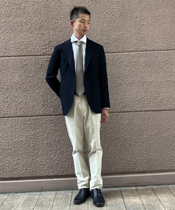 BEAMS HEARTのニットハニカム 3ボタン ジャケット(S~XXL)を使ったコーディネートを紹介します。｜Rakuten Fashion(楽天ファッション／旧楽天ブランドアベニュー)6242291