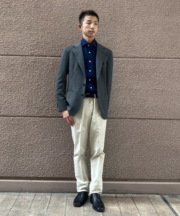 BEAMS HEARTのニットハニカム 3ボタン ジャケット(S~XXL)を使ったコーディネートを紹介します。｜Rakuten Fashion(楽天ファッション／旧楽天ブランドアベニュー)6242293