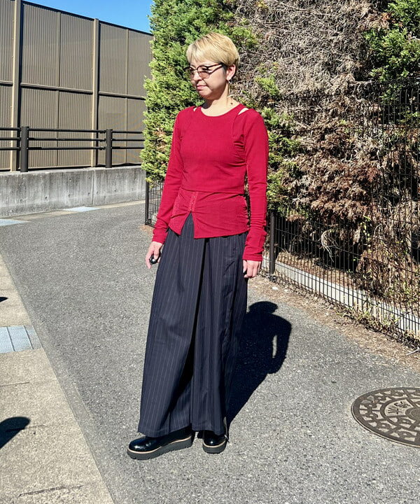 BEAMS HEARTのカーゴ ラップ ワイド パンツを使ったコーディネートを紹介します。｜Rakuten Fashion(楽天ファッション／旧楽天ブランドアベニュー)6242319