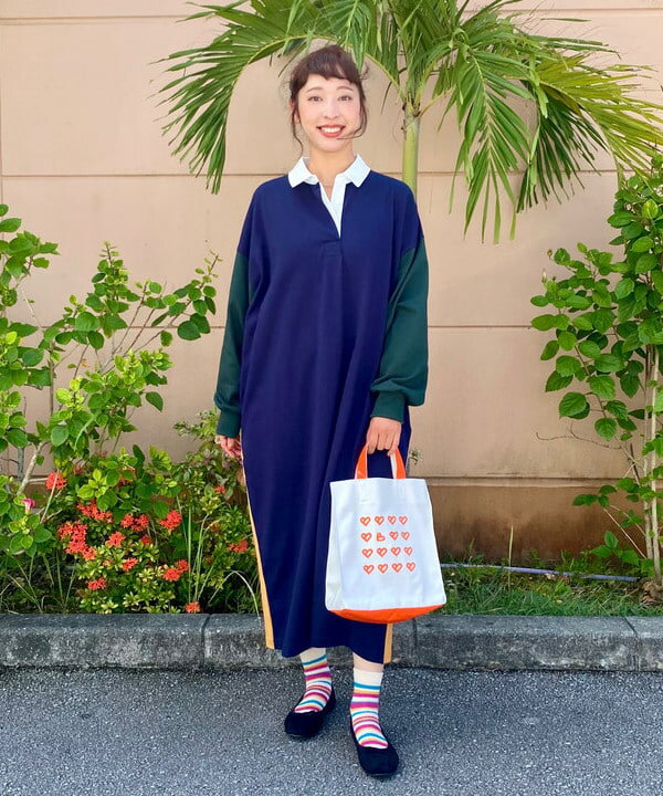 BEAMS HEARTのラグビー ブロッキング ワンピースを使ったコーディネートを紹介します。｜Rakuten Fashion(楽天ファッション／旧楽天ブランドアベニュー)6242275