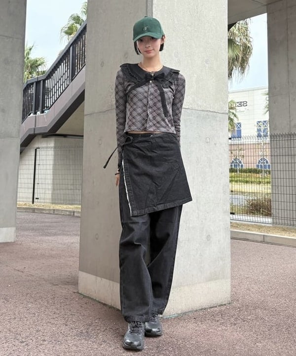 BEAMS HEARTの巻きスカート * デニムパンツを使ったコーディネートを紹介します。｜Rakuten Fashion(楽天ファッション／旧楽天ブランドアベニュー)6242394