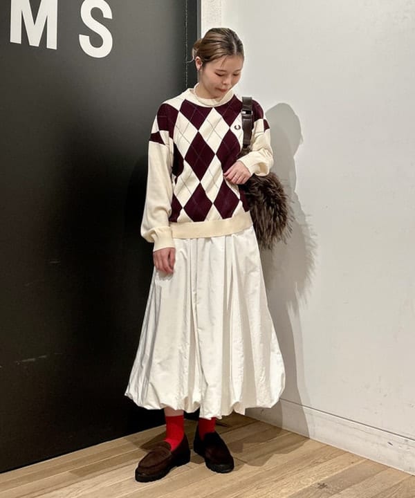 BEAMS WOMENの【別注/フレッドペリー/アーガイル/手洗い可 BEAMS WOMENの【別注/フレッドペリー/アーガイル/手洗い可