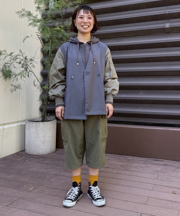 BEAMS HEARTの【WEB限定】異素材 フレア パーカーを使ったコーディネートを紹介します。｜Rakuten Fashion(楽天ファッション／旧楽天ブランドアベニュー)6242660