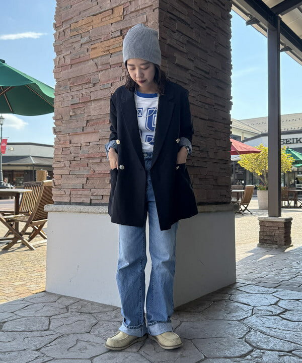 BEAMS HEARTの金ボタン ダブルジャケットを使ったコーディネートを紹介します。｜Rakuten Fashion(楽天ファッション／旧楽天ブランドアベニュー)6242824