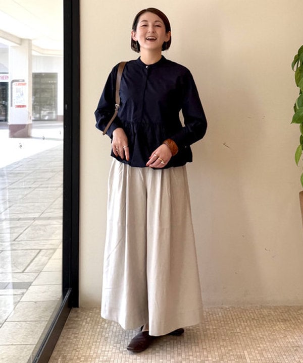 BEAMS HEARTの【洗濯機洗い可】バンドカラー バルーン ブラウス 25AW 長袖 オンオフ兼用 通勤 お仕事を使ったコーディネートを紹介します。｜Rakuten Fashion(楽天ファッション／旧楽天ブランドアベニュー)6242851