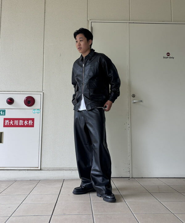 BEAMS HEARTのレザー ブルゾンを使ったコーディネートを紹介します。｜Rakuten Fashion(楽天ファッション／旧楽天ブランドアベニュー)6242872