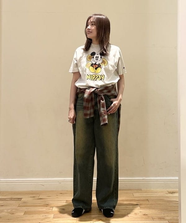 BEAMS WOMENのポリエステル レーヨン オンブレーチェック シャツを使ったコーディネートを紹介します。｜Rakuten Fashion(楽天ファッション／旧楽天ブランドアベニュー)6242877
