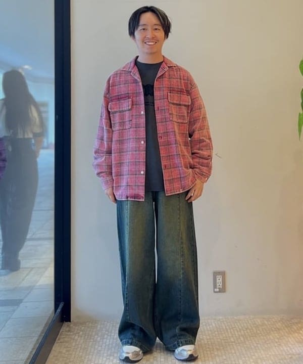 BEAMS HEARTのフェードチェック オープンカラー ネルシャツを使ったコーディネートを紹介します。｜Rakuten Fashion(楽天ファッション／旧楽天ブランドアベニュー)6242980