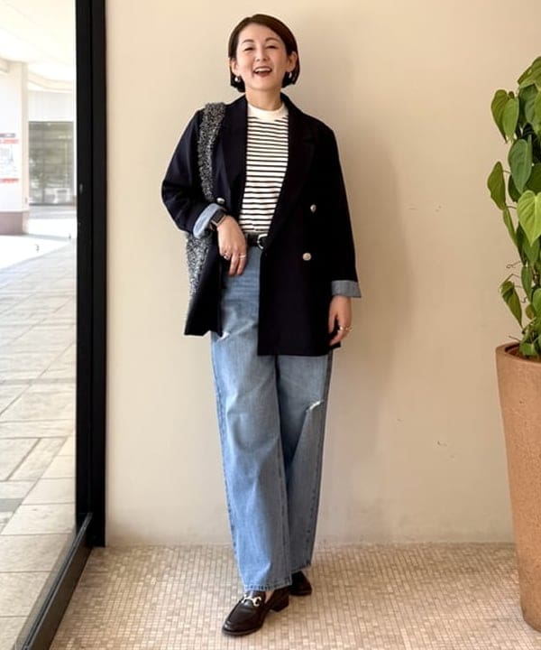 BEAMS HEARTの金ボタン ダブルジャケットを使ったコーディネートを紹介します。｜Rakuten Fashion(楽天ファッション／旧楽天ブランドアベニュー)6242988