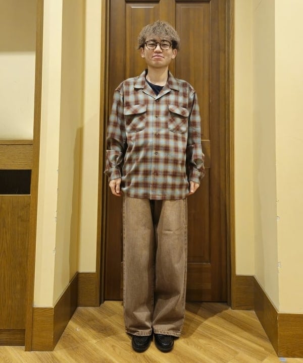 BEAMS HEARTのポリエステル レーヨン オンブレーチェック シャツを使ったコーディネートを紹介します。｜Rakuten Fashion(楽天ファッション／旧楽天ブランドアベニュー)6243108