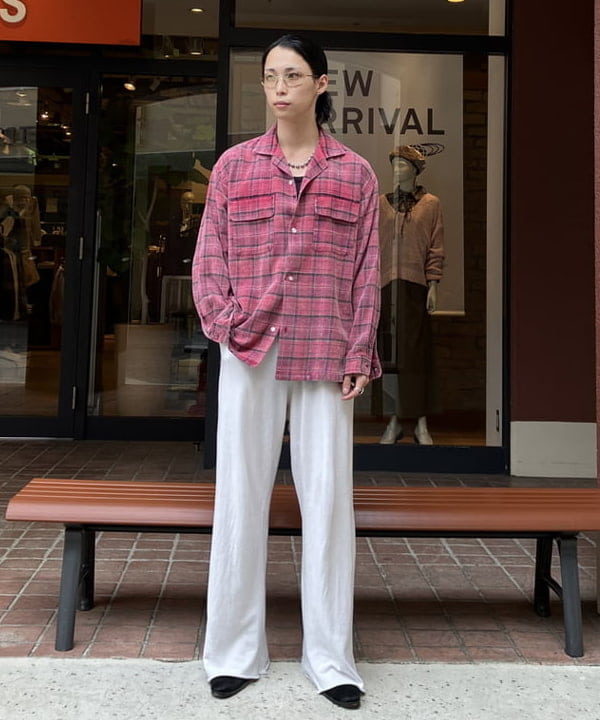 BEAMS HEARTのフェードチェック オープンカラー ネルシャツを使ったコーディネートを紹介します。｜Rakuten Fashion(楽天ファッション／旧楽天ブランドアベニュー)6243160