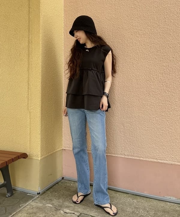 BEAMS HEARTの鍵編み風 クロシェハットを使ったコーディネートを紹介します。｜Rakuten Fashion(楽天ファッション／旧楽天ブランドアベニュー)6243219