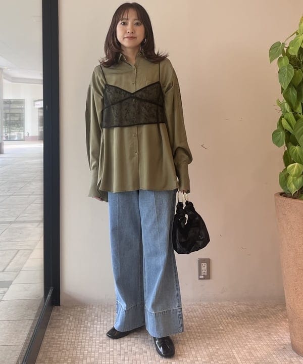 BEAMS HEARTのビスチェ * ロングスリーブシャツ(セットアイテム)を使ったコーディネートを紹介します。｜Rakuten Fashion(楽天ファッション／旧楽天ブランドアベニュー)6243254