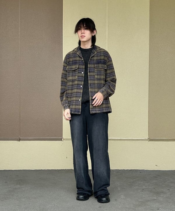 BEAMS HEARTのフェードチェック オープンカラー ネルシャツを使ったコーディネートを紹介します。｜Rakuten Fashion(楽天ファッション／旧楽天ブランドアベニュー)6243255