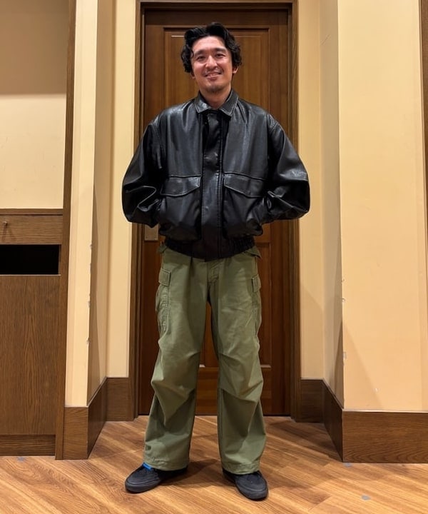 BEAMS HEARTのBEAMS HEART｜クラシック フェイクレザー ブルゾン｜メンズ アウター ジャケット｜合成皮革 リラックスフィット ヴィンテージ風｜秋冬を使ったコーディネートを紹介します。｜Rakuten Fashion(楽天ファッション／旧楽天ブランドアベニュー)6243356