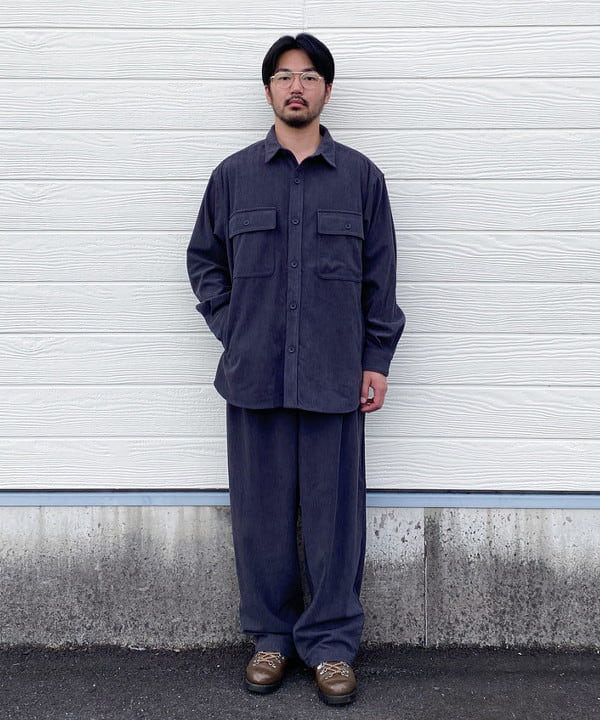 BEAMS HEARTのポリコール CPO ビックシャツを使ったコーディネートを紹介します。｜Rakuten Fashion(楽天ファッション／旧楽天ブランドアベニュー)6243504