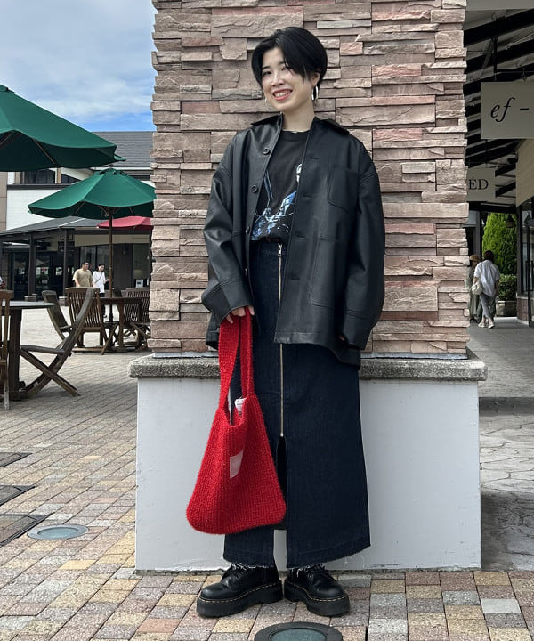 BEAMS HEARTのヴィンテージライク ワークジャケット 25AW レディース フェイクレザー オーバーサイズ 秋 ライトアウターを使ったコーディネートを紹介します。｜Rakuten Fashion(楽天ファッション／旧楽天ブランドアベニュー)6243559