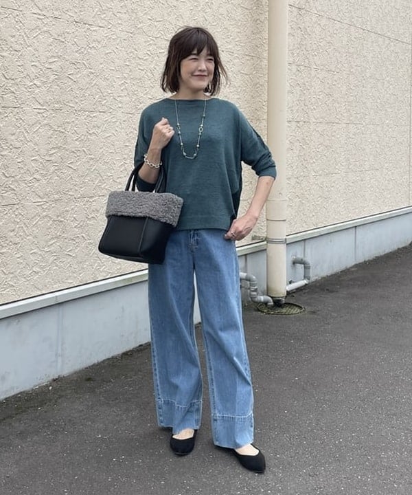 BEAMS HEARTの配色 ドルマンニットを使ったコーディネートを紹介します。｜Rakuten Fashion(楽天ファッション／旧楽天ブランドアベニュー)6243592