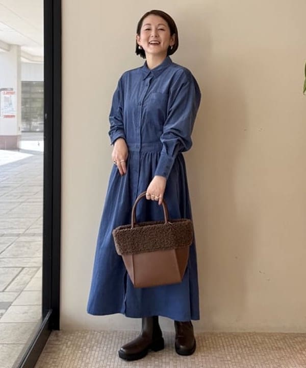 BEAMS HEARTのフィット & フレア 細 コーデュロイ ワンピースを使ったコーディネートを紹介します。｜Rakuten Fashion(楽天ファッション／旧楽天ブランドアベニュー)6247919