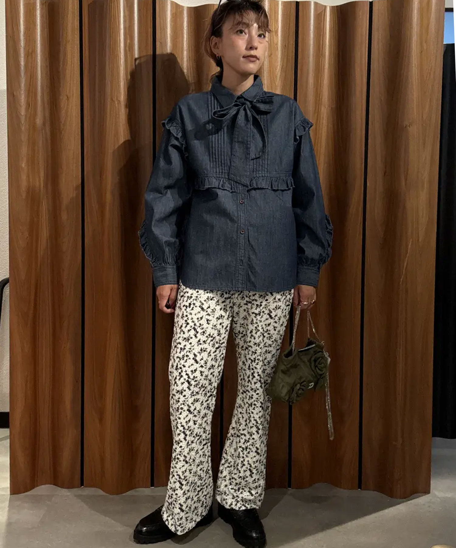 ROSE BUD | FLILL DENIM SHIRT | Rakuten Fashion(楽天ファッション