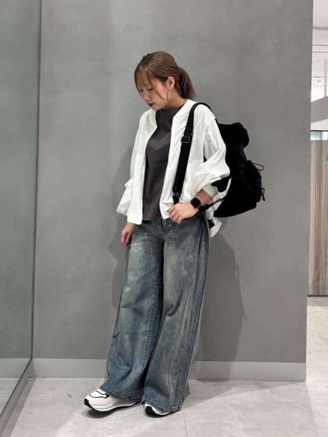 Vinの異素材使いボリューム袖ブルゾンを使ったコーディネートを紹介します。｜Rakuten Fashion(楽天ファッション／旧楽天ブランドアベニュー)6259230