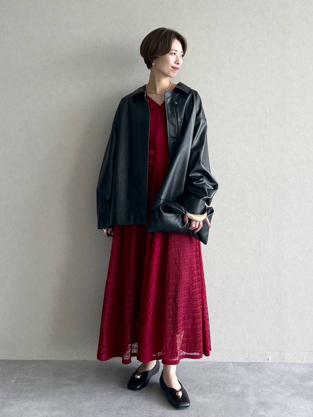 mysty womanの【WEB限定】フェイクレザーミドルブルゾンを使ったコーディネートを紹介します。｜Rakuten Fashion(楽天ファッション／旧楽天ブランドアベニュー)6259686