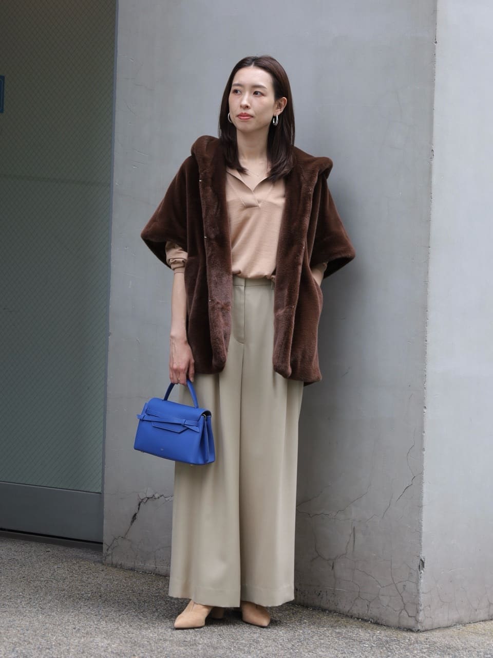 TOMORROWLAND | スムースファー フーディーポンチョ | Rakuten Fashion