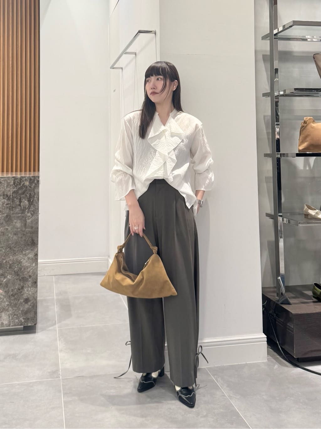 BEAUTY&YOUTH UNITED ARROWS | ラッフル スキッパーブラウス