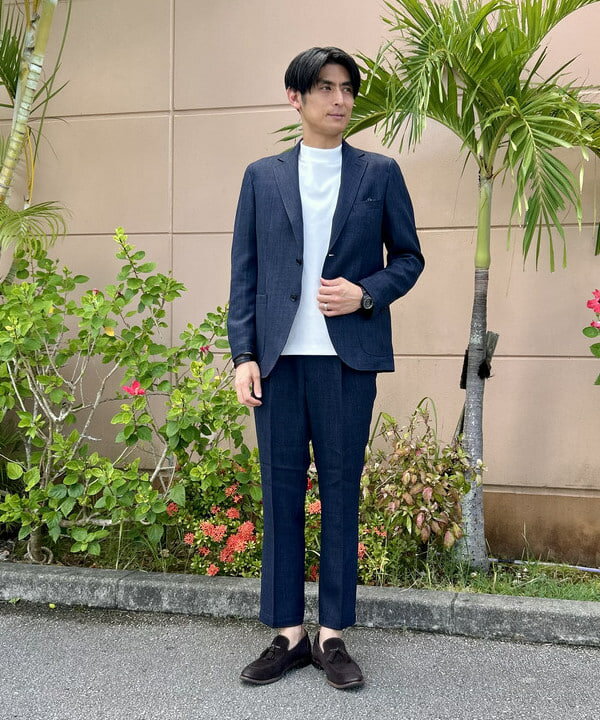 BEAMS HEARTのミックスツイード 2ボタンジャケット(S~XL・セットアップ対応)を使ったコーディネートを紹介します。｜Rakuten Fashion(楽天ファッション／旧楽天ブランドアベニュー)6270518