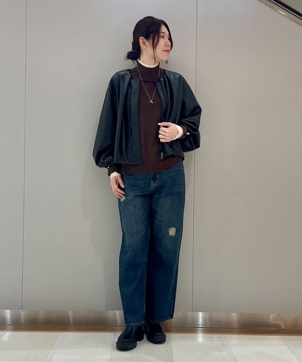 BEAMS HEARTのフェイクレザー コクーン ブルゾンを使ったコーディネートを紹介します。｜Rakuten Fashion(楽天ファッション／旧楽天ブランドアベニュー)6270784