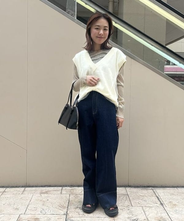 BEAMS HEARTのチュール レイヤード ベストを使ったコーディネートを紹介します。｜Rakuten Fashion(楽天ファッション／旧楽天ブランドアベニュー)6270942