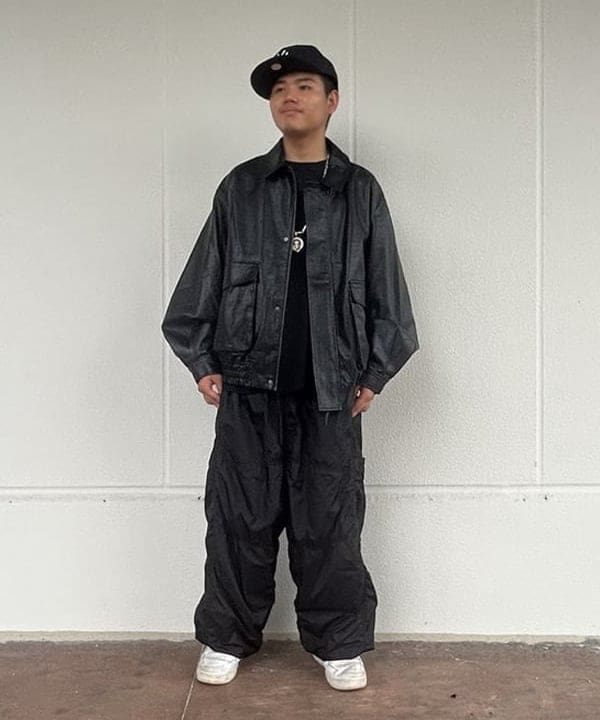 BEAMS HEARTのBEAMS HEART｜クラシック フェイクレザー ブルゾン｜メンズ アウター ジャケット｜合成皮革 リラックスフィット ヴィンテージ風｜秋冬を使ったコーディネートを紹介します。｜Rakuten Fashion(楽天ファッション／旧楽天ブランドアベニュー)6270952