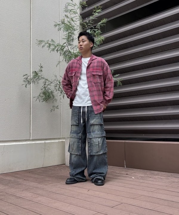 BEAMS HEARTのフェードチェック オープンカラー ネルシャツを使ったコーディネートを紹介します。｜Rakuten Fashion(楽天ファッション／旧楽天ブランドアベニュー)6271108