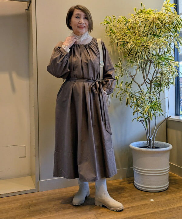 BEAMS HEARTの2WAY ギャザー ワンピースを使ったコーディネートを紹介します。｜Rakuten Fashion(楽天ファッション／旧楽天ブランドアベニュー)6271252