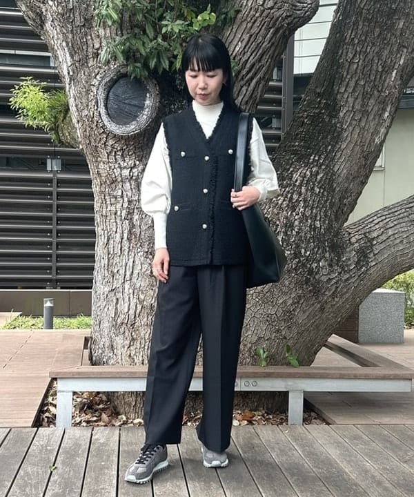 BEAMS HEARTのツイード フリンジ ベストを使ったコーディネートを紹介します。｜Rakuten Fashion(楽天ファッション／旧楽天ブランドアベニュー)6271287