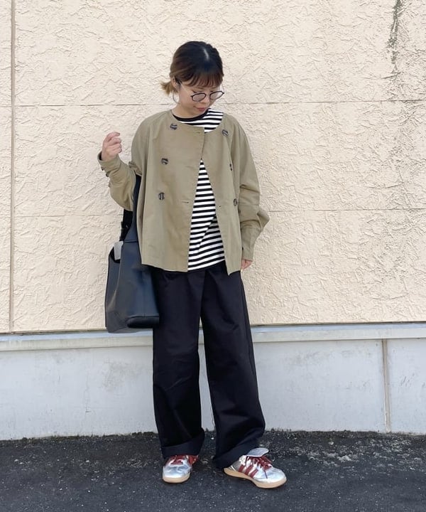 BEAMS HEARTの後ろ フレア ノーカラー ブルゾンを使ったコーディネートを紹介します。｜Rakuten Fashion(楽天ファッション／旧楽天ブランドアベニュー)6270384