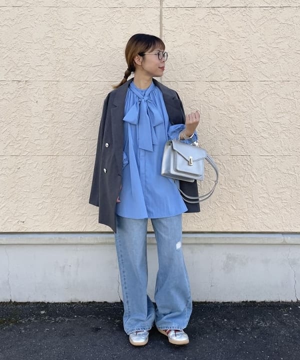 BEAMS HEARTの【洗濯機洗い可】ボウタイ セット ノーカラー ブラウス 25AW 長袖 オンオフ兼用 通勤 お仕事を使ったコーディネートを紹介します。｜Rakuten Fashion(楽天ファッション／旧楽天ブランドアベニュー)6272739